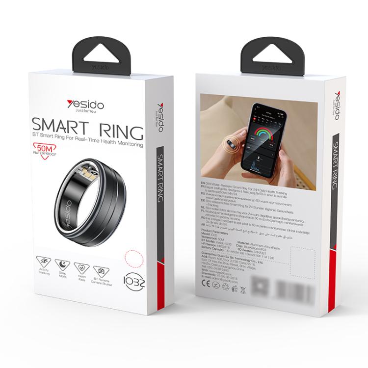Yesido IO32 Health Monitor Smart Ring, Support Body Temperature / Heart Rate / Blood Pressure / Female Physiological Reminder