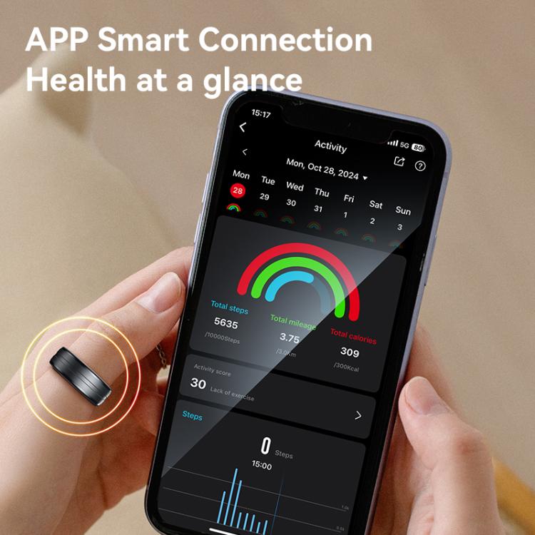 Yesido IO32 Health Monitor Smart Ring, Support Body Temperature / Heart Rate / Blood Pressure / Female Physiological Reminder