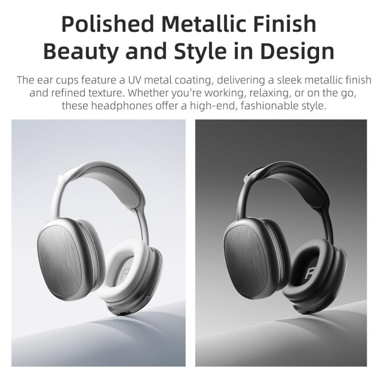 ROCK O5 Head-mounted Bluetooth 5.3 Wireless Headphones, O5 (Silver), O5 (Grey)