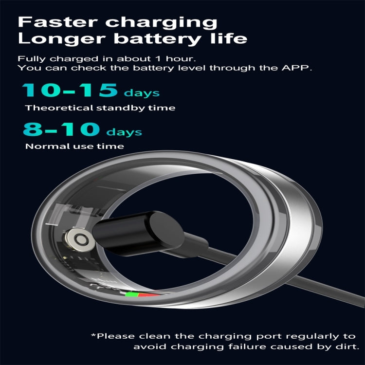 R18 SIZE 9 Smart Ring, Support Heart Rate / Blood Oxygen / Sleep/ Multiple Sports Modes