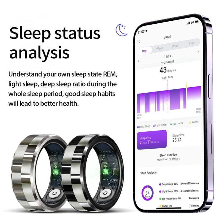 R9 SIZE 11 Smart Ring, Support Health Monitoring / Gesture Control / Somatosensory Games