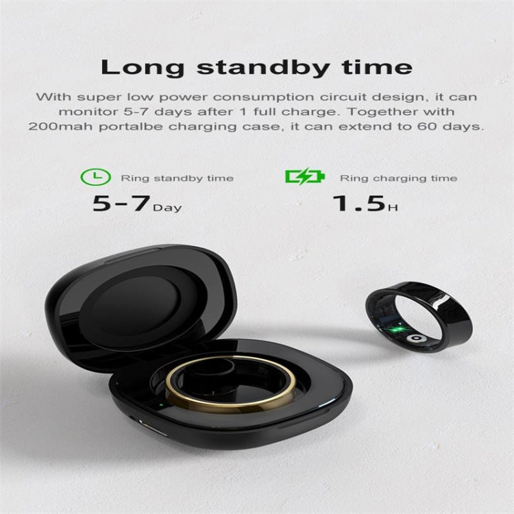 R09 SIZE 10 Smart Ring, Support Heart Rate / Blood Oxygen / Sleep Monitoring / Multiple Sports Modes