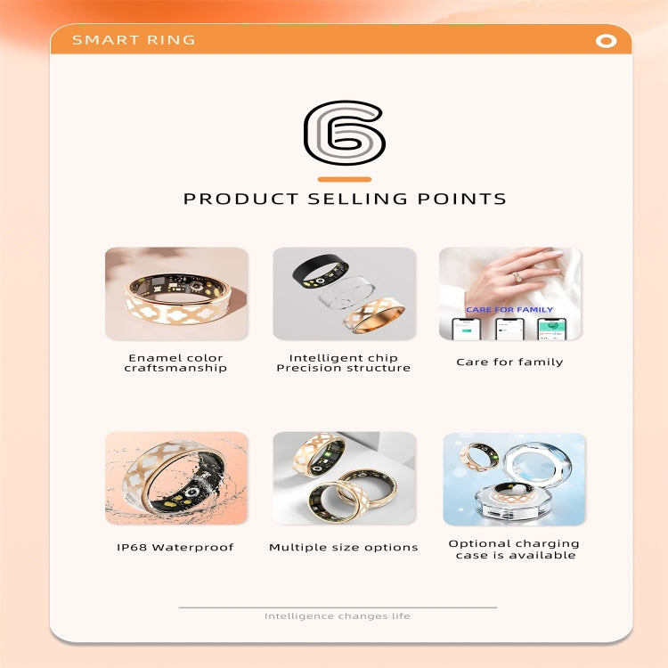 R10M SIZE 10 Smart Ring, Support Heart Rate / Blood Oxygen / Sleep Monitoring / Multiple Sports Modes