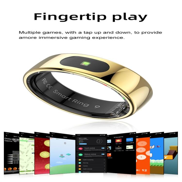 R08 SIZE 9 Smart Ring, Support Heart Rate / Blood Oxygen / Sleep / Multiple Sports Modes