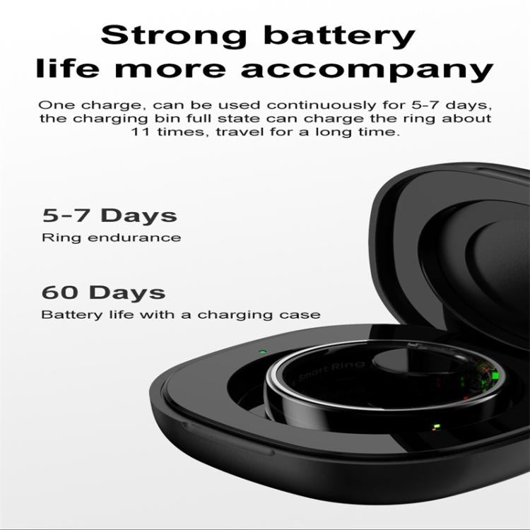 R08 SIZE 9 Smart Ring, Support Heart Rate / Blood Oxygen / Sleep / Multiple Sports Modes