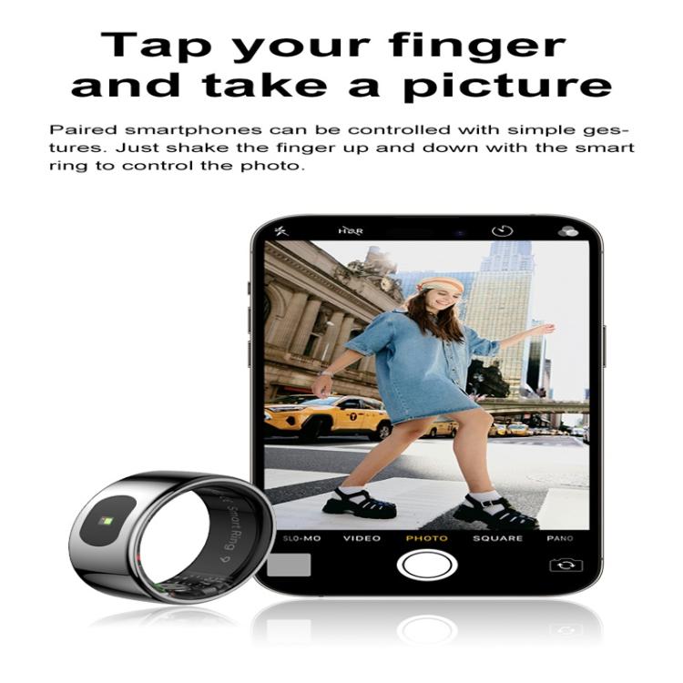 R08 SIZE 11 Smart Ring, Support Heart Rate / Blood Oxygen / Sleep / Multiple Sports Modes