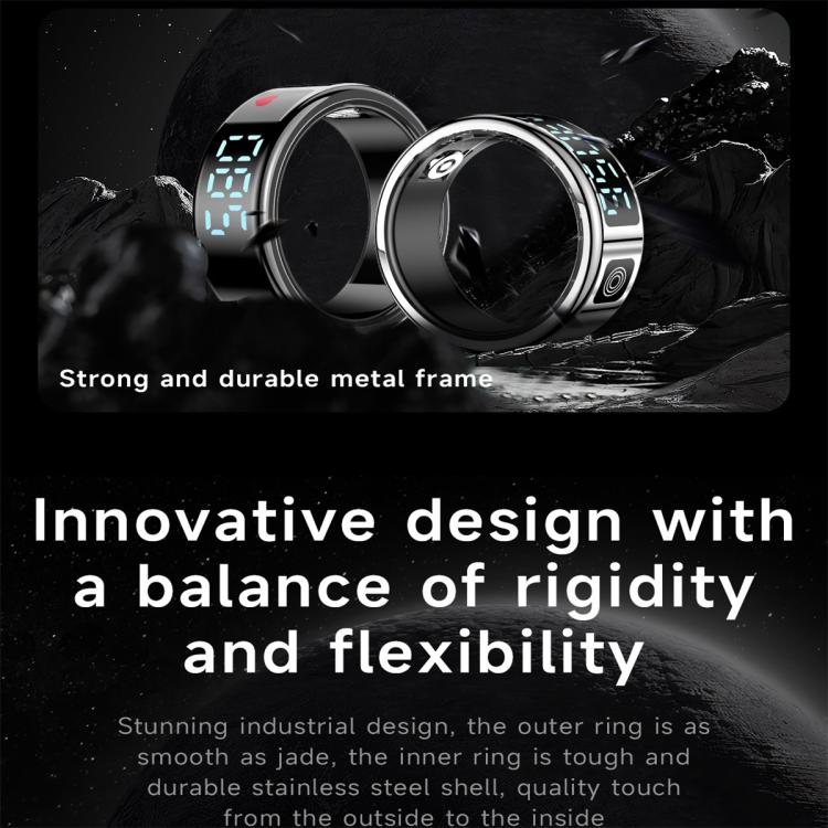 SR08 SIZE 9 Smart Ring, Support Hand Gestures Control / Health Monitoring / Multiple Sports Modes