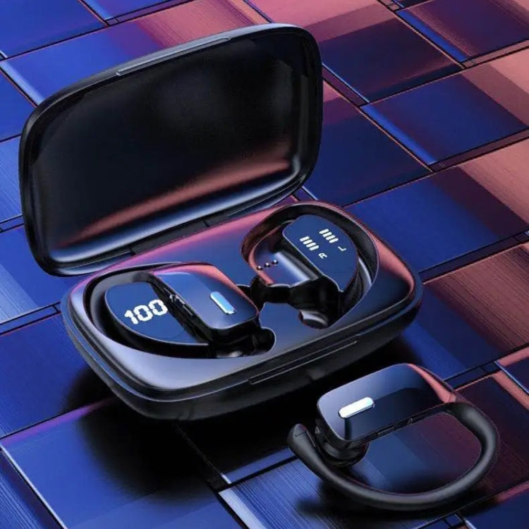 TWS Ear-mounted Noise Reduction LED Dual-battery Display Bluetooth Earphones, T16 (Black), T16 (Blue), T17 (Black)