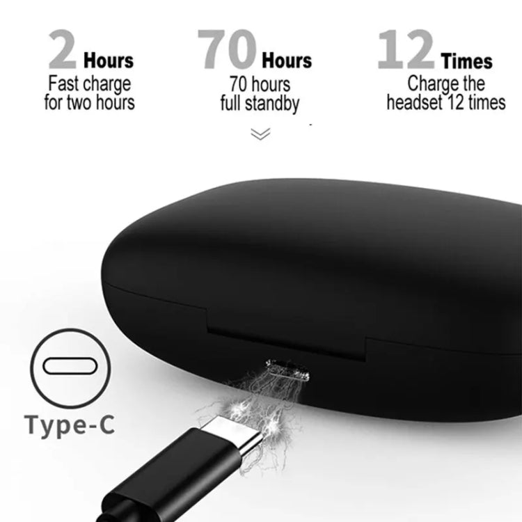 TWS Ear-mounted Noise Reduction LED Dual-battery Display Bluetooth Earphones, T16 (Black), T16 (Blue), T17 (Black)