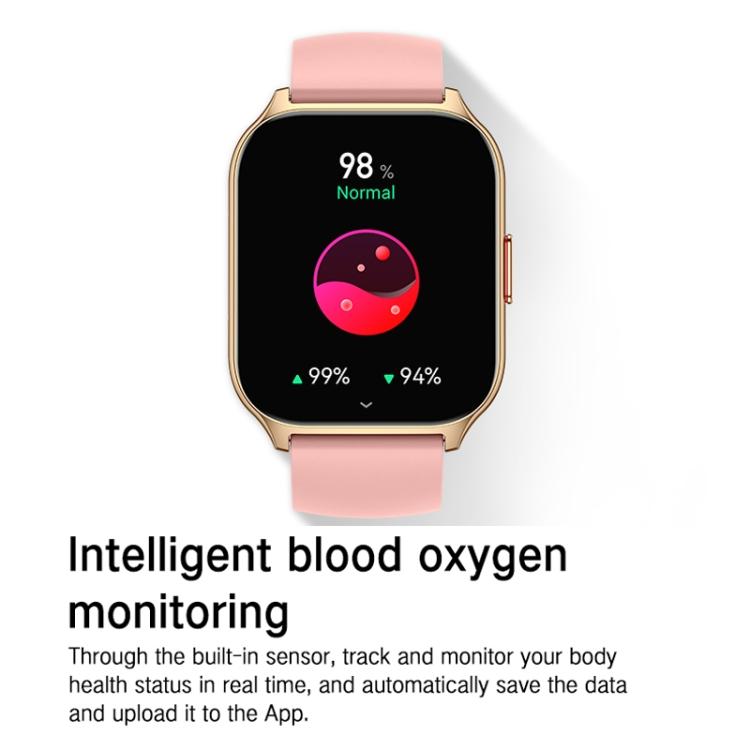 Blood Oxygen / Sleep / Heart Rate Health Monitoring Smart Watch Square Sports Double Strap Watch, Gold Steel+Silicone Pink, Black Steel+Silicone Black